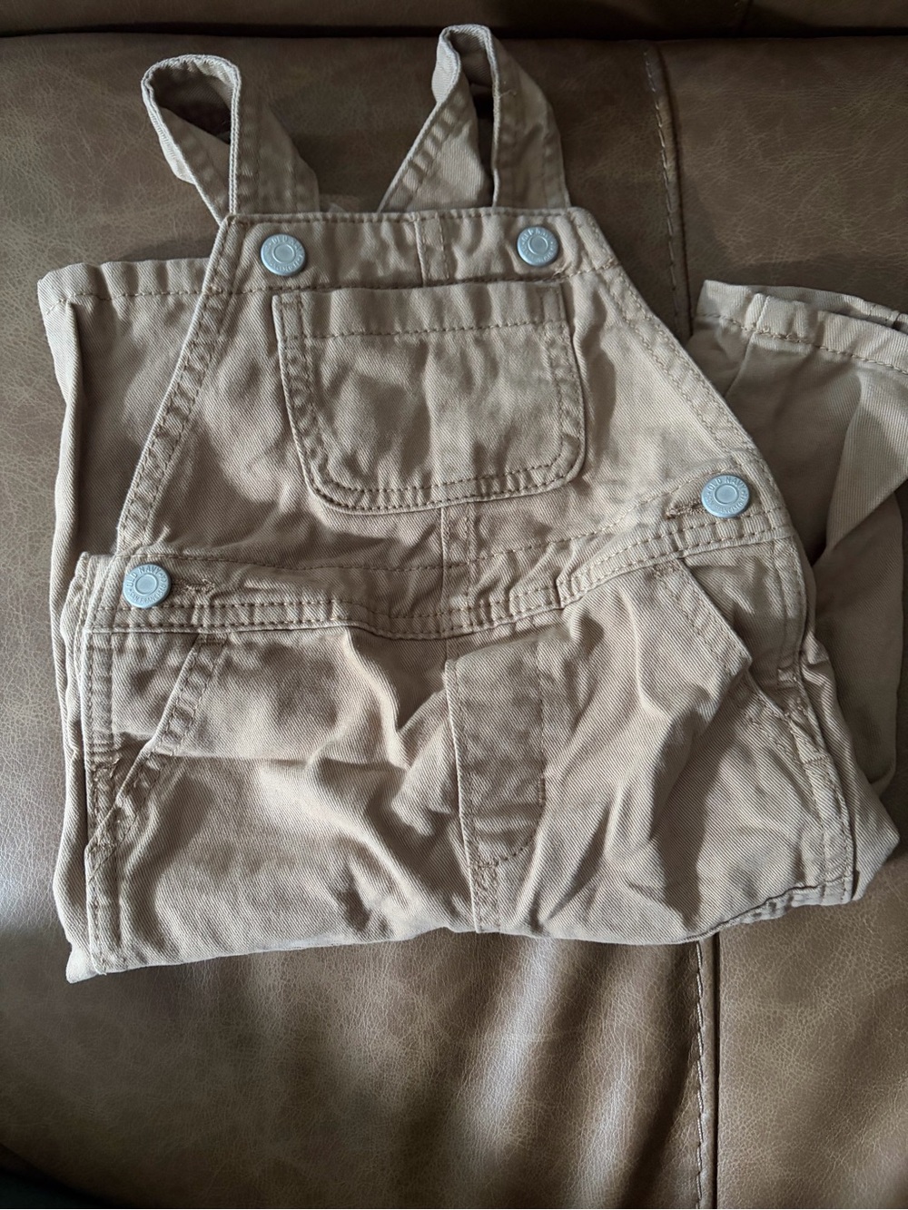 Old Navy Tan Kids Overalls with Front Pocket